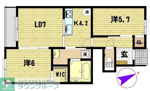 アムール久喜A棟の物件間取画像
